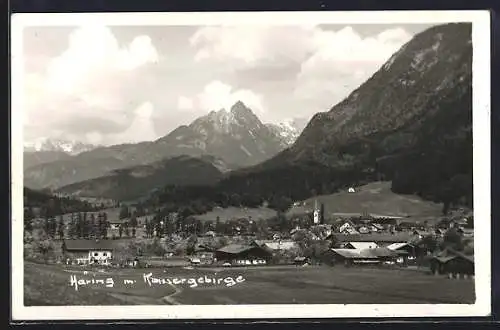 AK Häring, Ortsansicht mit Kaisergebirge