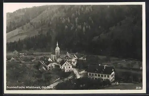 AK Mönichwald, Ortsansicht von oben