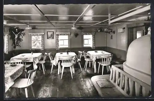 AK Baad /Kleinwalsertal, Gasthaus Starzelhaus, Bes. Martin Willam, Innenansicht
