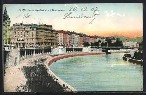 AK Wien, Franz Josefs-Kai mit Donaukanal