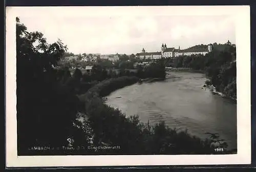 AK Lambach a. d. Traun, Blick auf das Benediktinerstift