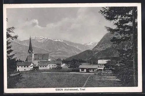 AK Eben a. Achensee, Teilansicht mit Kirche