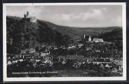 AK Senftenberg im Kremstale, Ortsansicht mit Ruine