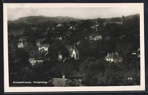 AK Eichgraben, Ortsansicht mit Waldlandschaft