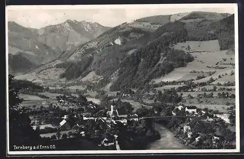 AK Ternberg a.d. Enns, Blick auf den Ort mit Kirche