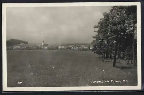 AK Franzen /N. Oe., Ortsansicht aus der Ferne