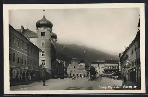 AK Lienz, Hauptplatz mit Häuserpartie
