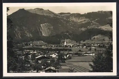 AK Kössen /Tirol, Ortsansicht mit Weidach