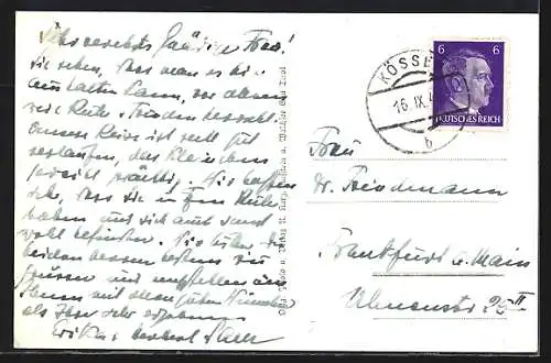 AK Kössen /Tirol, Ortsansicht mit Weidach