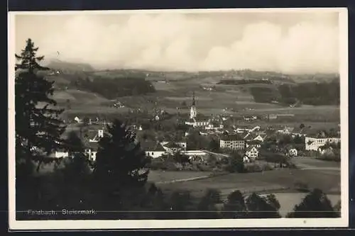 AK Feldbach, Ortstotale mit der Kirche