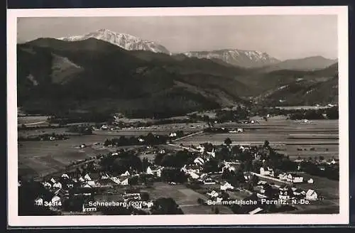 AK Pernitz /N.-Do., Ortsansicht mit Schneeberg