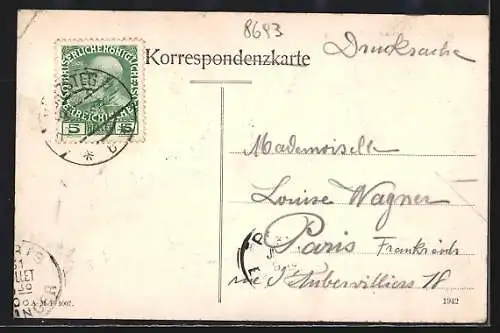AK Mürzsteg, Kaiserliches Jagdschloss und Waldpartie