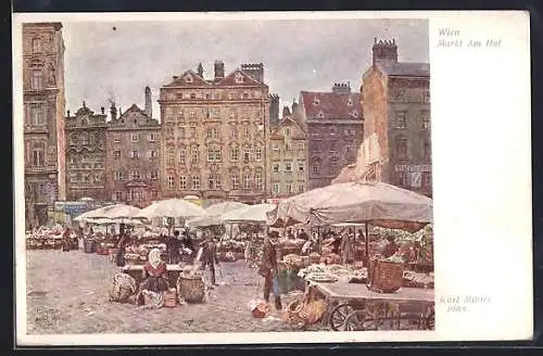 Künstler-AK Wien, Am Hof, Markt
