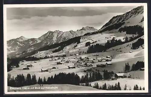 AK Riezlern, Ortsansicht mit Blick auf das Nebelhorn