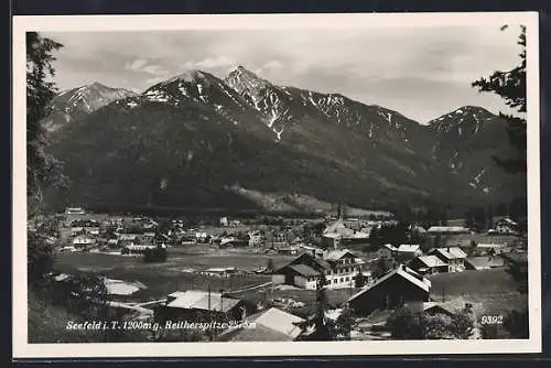 AK Seefeld i. T., Teilansicht mit Reitherspitze