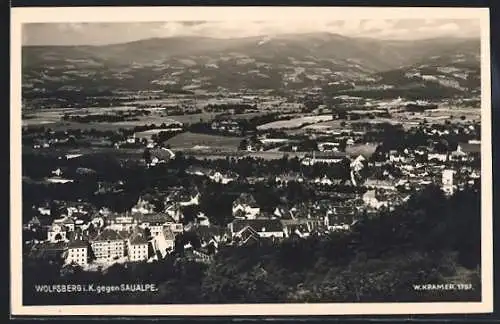 AK Wolfsberg i. K., Teilansicht gegen Saualpe