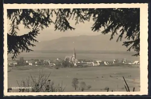 AK Weisskirchen, Teilansicht mit Kirche