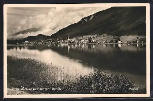 AK Techendorf am Weissensee, Panorama mit Bergen