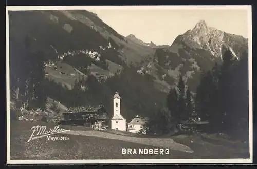 AK Brandberg, Ortspartie mit Kirche