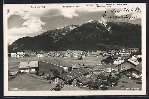 AK Seefeld i. Tirol, Teilansicht mit Rosshütte, Seefelderspitze und Nördlinger Hütte