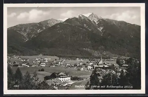 AK Seefeld i. T., Teilansicht mit Reitherspitze