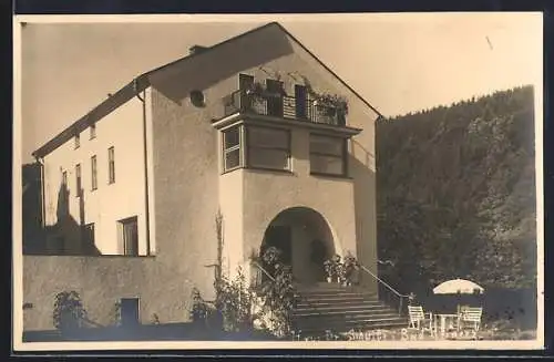 AK Bad Reinerz, Haus Dr. Schulte mit Garten
