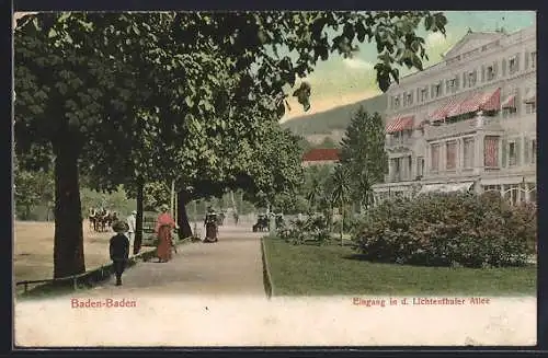 AK Baden-Baden, Eingang in die Lichtenthaler Allee
