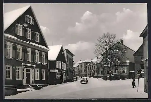 AK Halver /Westf., Ortspartie im Schnee