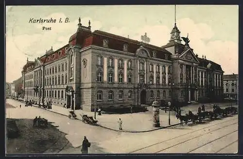 AK Karlsruhe i. B., Partie an der Post