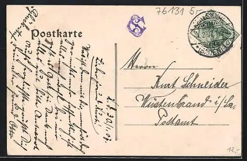 AK Karlsruhe i. B., Partie an der Post