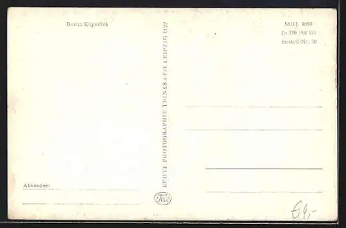 AK Berlin-Köpenick, Teilansicht vom Wasser aus