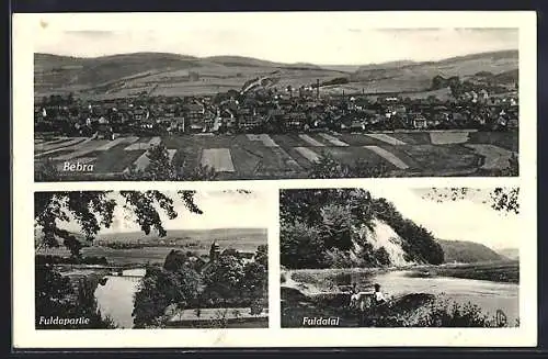 AK Bebra, Fuldapartie, Fuldatal und Totalansicht