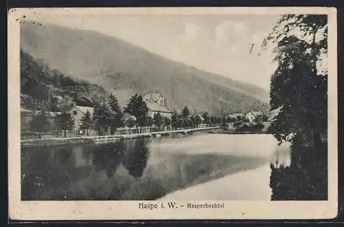 AK Haspe i. W., Flusspartie im Hasperbachtal