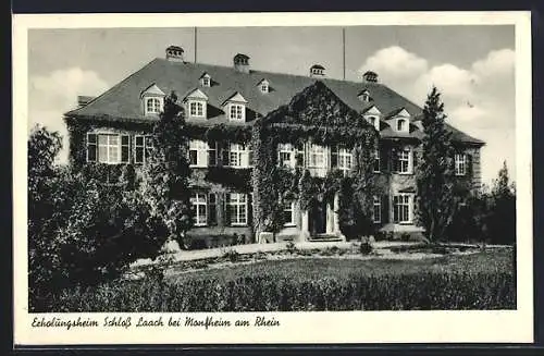 AK Monsheim am Rhein, Erholungsheim Schloss Laach mit Garten