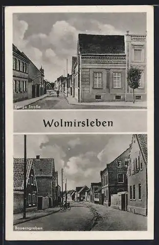 AK Wolmirsleben, Lange Strasse, Bauerngraben
