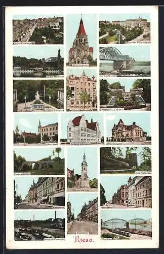 AK Riesa, Reichsbanknebenstelle, Offizierskasino, Realprogymnasium
