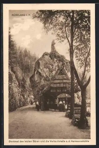 AK Rübeland, Bärendenkmal Der Letzte seines Stammes