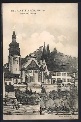 AK Neckarsteinach / Hessen, Neue katholische Kirche