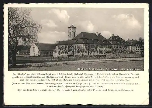 AK Bildhausen /Ufr., Rindhof St. Joseph von Süden