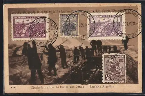 AK Las Cuevas, Limpiando las vias del tren, Un dia pasado en la via de la frontera