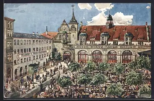 Künstler-AK München, Mathäserbräu