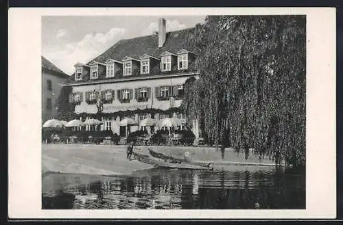 AK Konstanz-Staad am Bodensee, Hotel-Cafe-Gasthaus zum Schiff