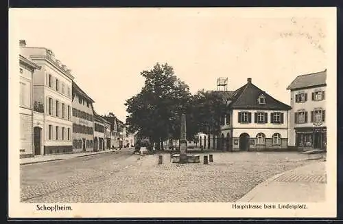 AK Schopfheim, Hauptstrasse beim Lindenplatz