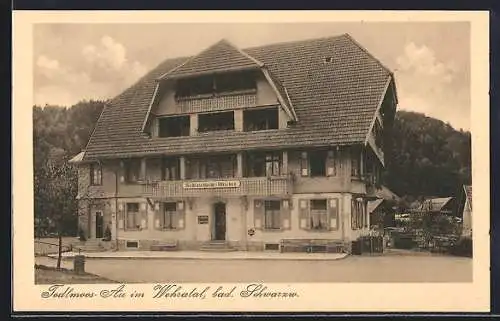 AK Todtmoos-Au im Wehratal, Gasthaus Wehraschlucht-Hirschen Josef Ebner