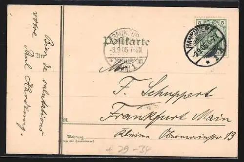 Passepartout-Lithographie Hannover, Polytechnikum im Weinblatt