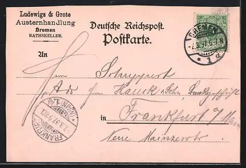 Lithographie Bremen, Rathaus, Ratskeller