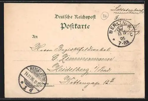 AK Berlin, Gewerbe-Ausstellung 1896, Haupt-Ausstellungsgebäude