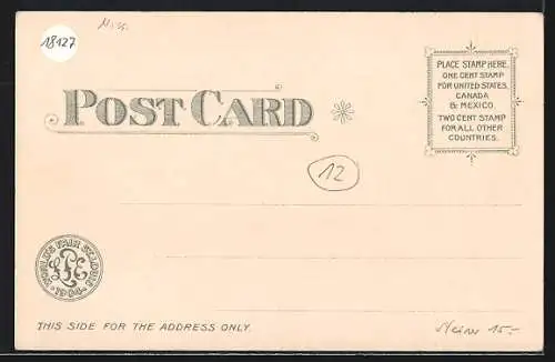 Lithographie St. Louis, Worlds Fair 1904, Palace of Mines and Metallurgy