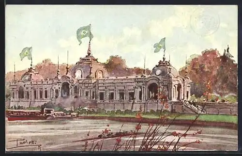 Künstler-AK Torino, Esposizione Internazionale 1911, Padiglione del Brasile, Ausstellung