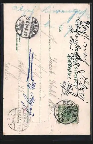 AK Ein kräftiges Prosit von der Brauerei, Hand mit Bierglas